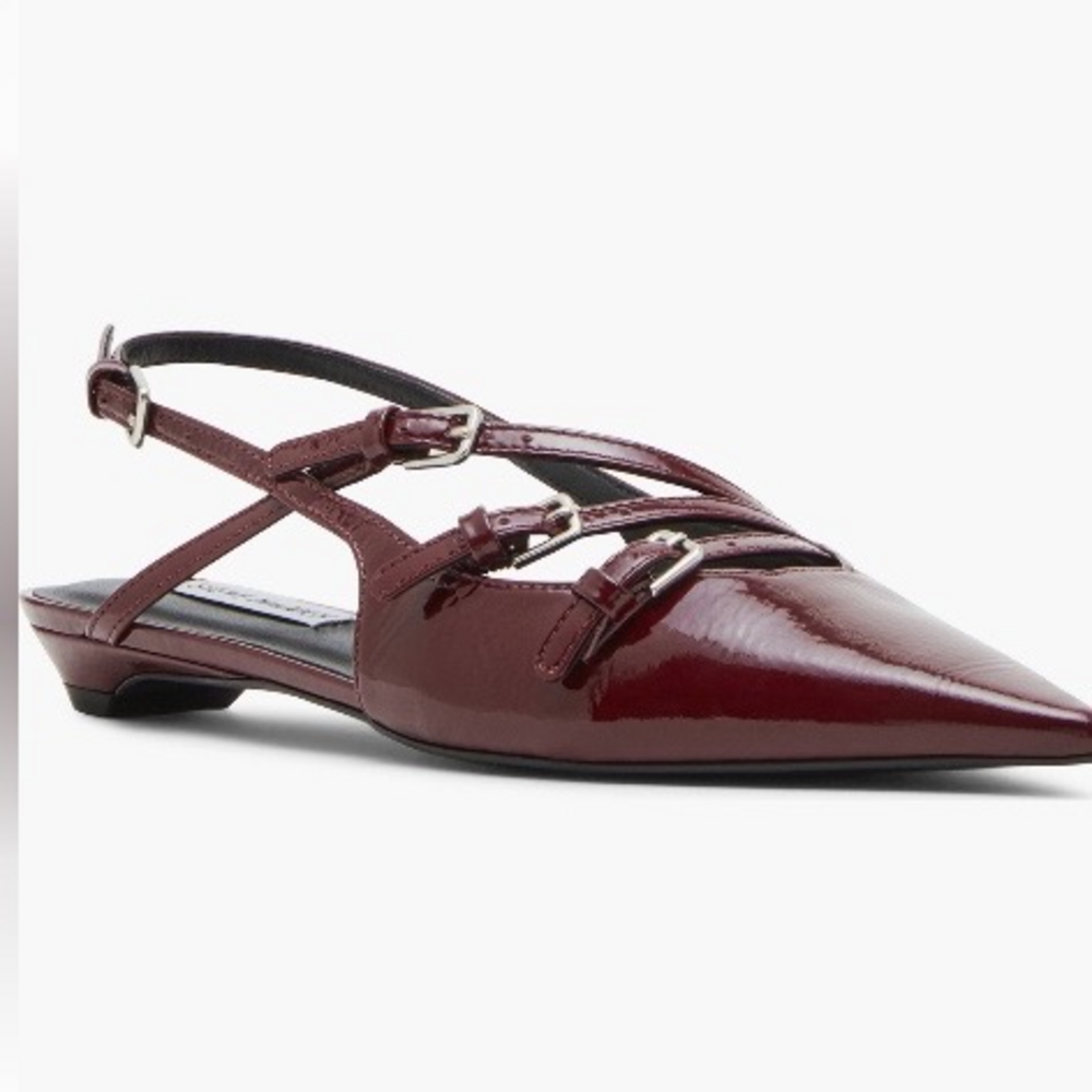 Steve Madden Peony Slingback Pointed Toe Pump (Women) in Red